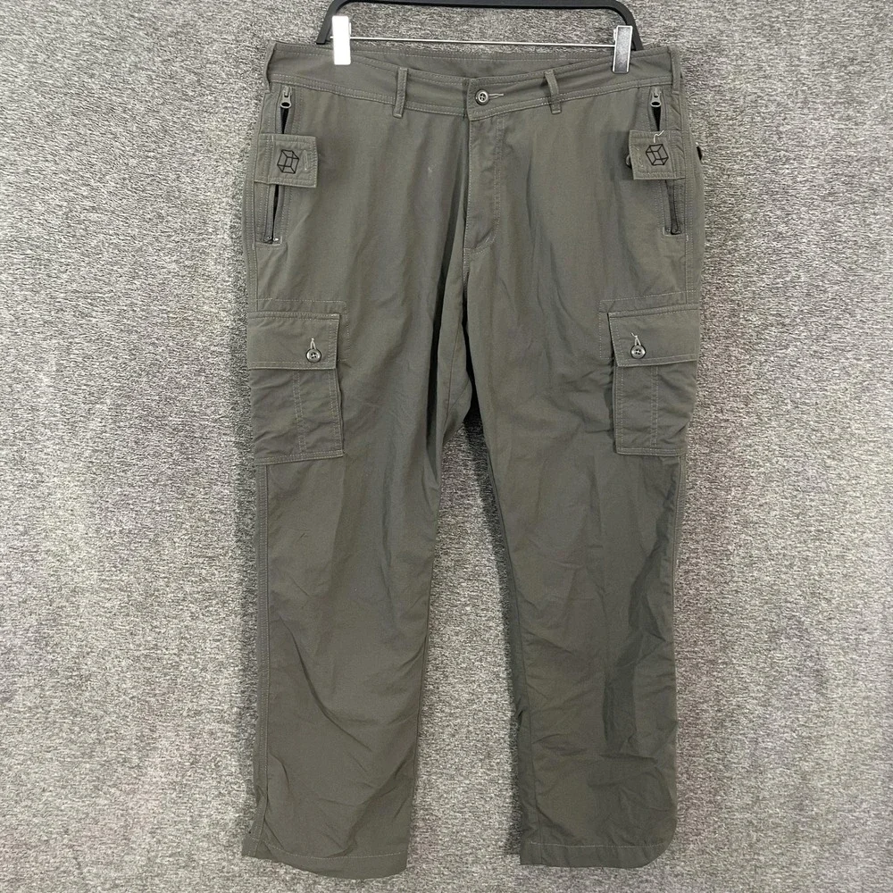 Clothing Arts P^cubed Pants Mens‎ 36x30 Gray Nylon Cargo Travel Pickpocket Proof